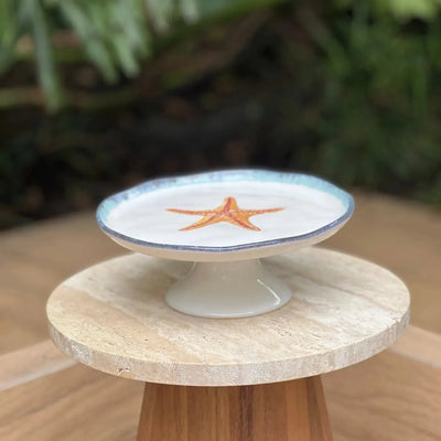 Porta Petit Four Cerâmica Atlântica 20,5cm Scalla