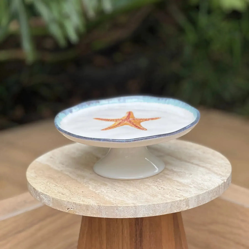 Porta Petit Four Cerâmica Atlântica 20,5cm Scalla