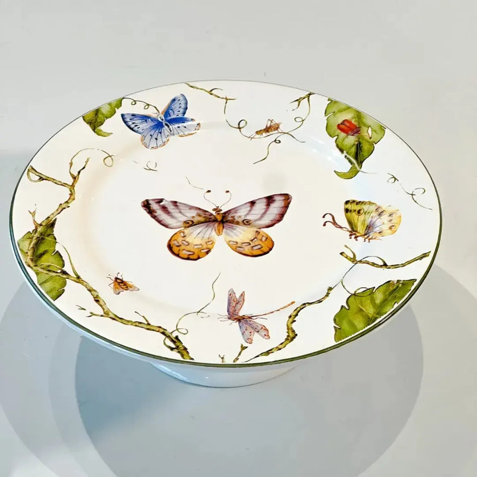 Porta Petit Four Cerâmica Botanique 8x20cm Maison Blanche