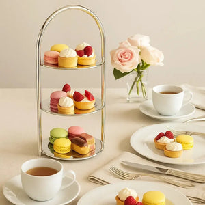 Porta Petit Fours 3 Andares Prata Shefield Plate