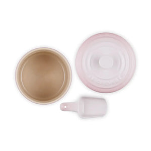 Porta Ração com Dosador Cerâmica Shell Pink 2,3L Pet Collection Le Creuset