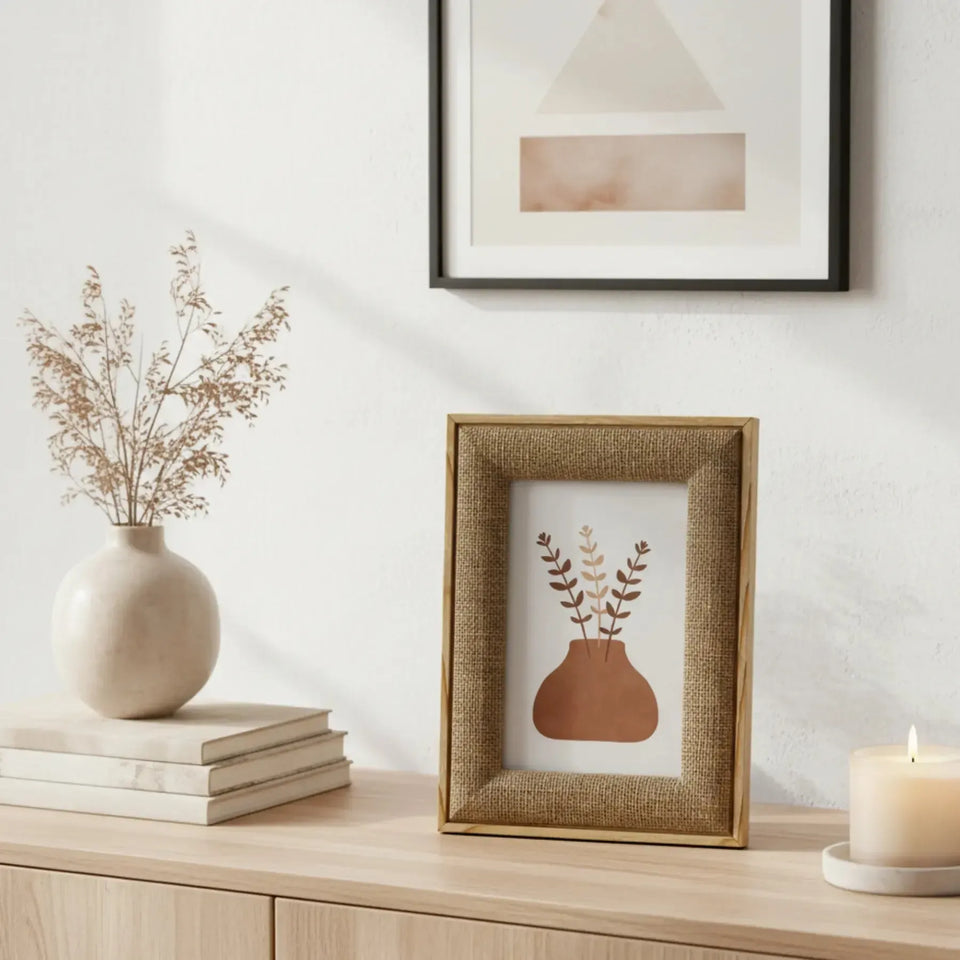 Porta-Retrato em MDF com Linho 10x15cm Mart