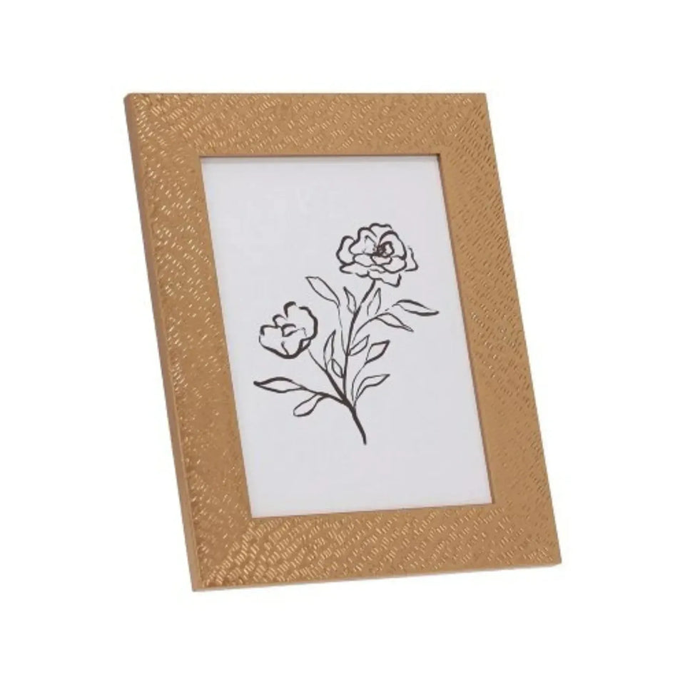 Porta-Retrato em Poliestireno Texturizado Dourado 15x20cm Mart