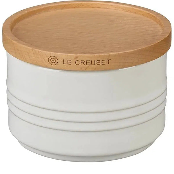 Pote Cerâmica com Tampa de Madeira Scandinavia Branco 220ml Le Creuset