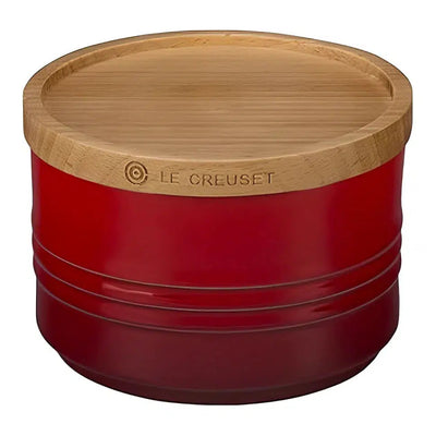 Pote Cerâmica com Tampa de Madeira Scandinavia Vermelho 220ml Le Creuset