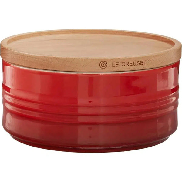 Pote Cerâmica com Tampa de Madeira Scandinavia Vermelho 420ml Le Creuset