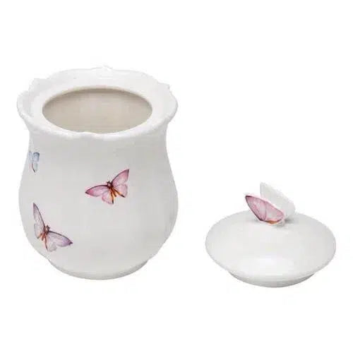 Pote Porcelana Com Tampa Borboleta 350ml