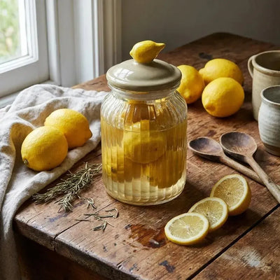 Pote de Vidro Canelado 1L Limone Tuut