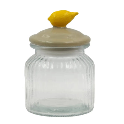 Pote de Vidro Canelado 600ml Limone Tuut