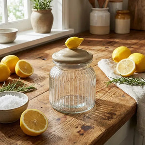 Pote de Vidro Canelado 600ml Limone Tuut