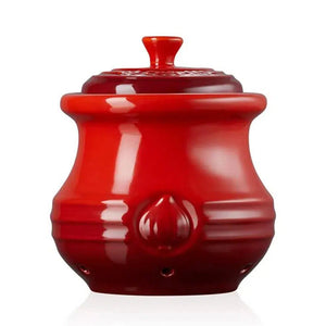 Pote para Alho Cerâmica Vermelho Le Creuset