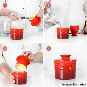 Pote para Manteiga Cerâmica Vermelho Le Creuset