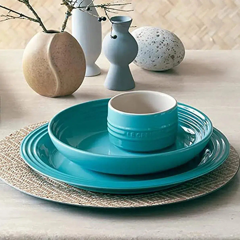 Prato Fundo Cerâmica 22cm Azul Caribe Le Creuset