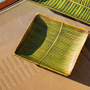 Prato Melamina Desenho 3D Folha 20,6x18,6x3,2cm