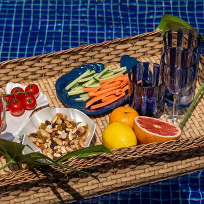 Prato Melamina Formato Lagosta Azul 24x15,5x2,5cm