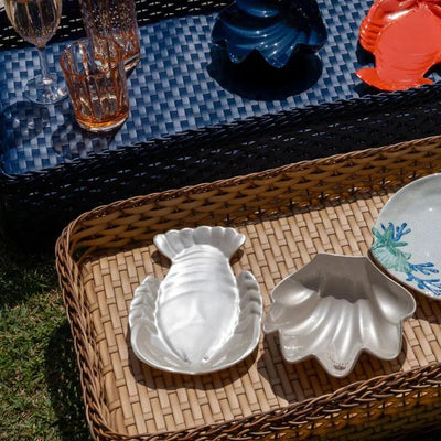 Prato Melamina Formato Lagosta Perola 24x15,5x2,5cm