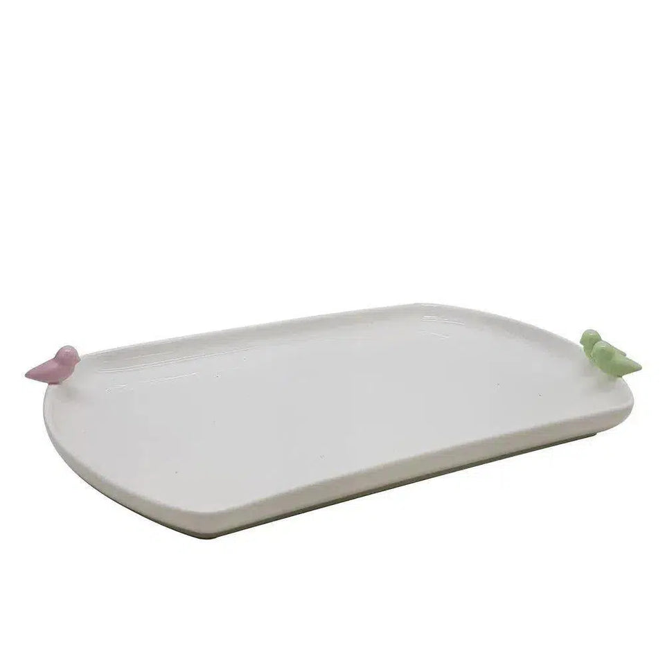 Prato Porcelana Birds Colors 25x16x4cm