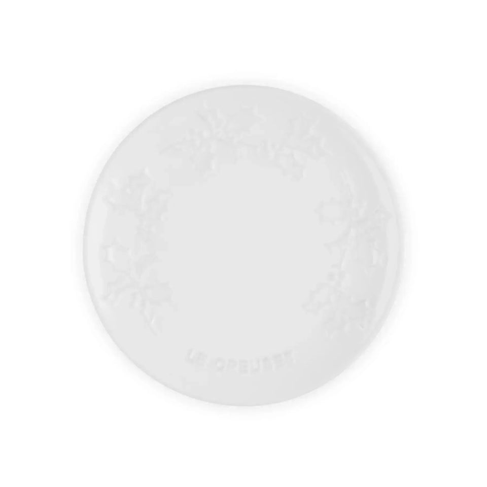 Prato Raso Cerâmica 19cm Branco Sphere Holly Le Creuset