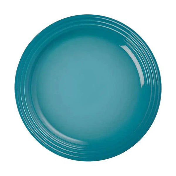 Prato Raso Cerâmica 27cm Azul Caribe Le Creuset