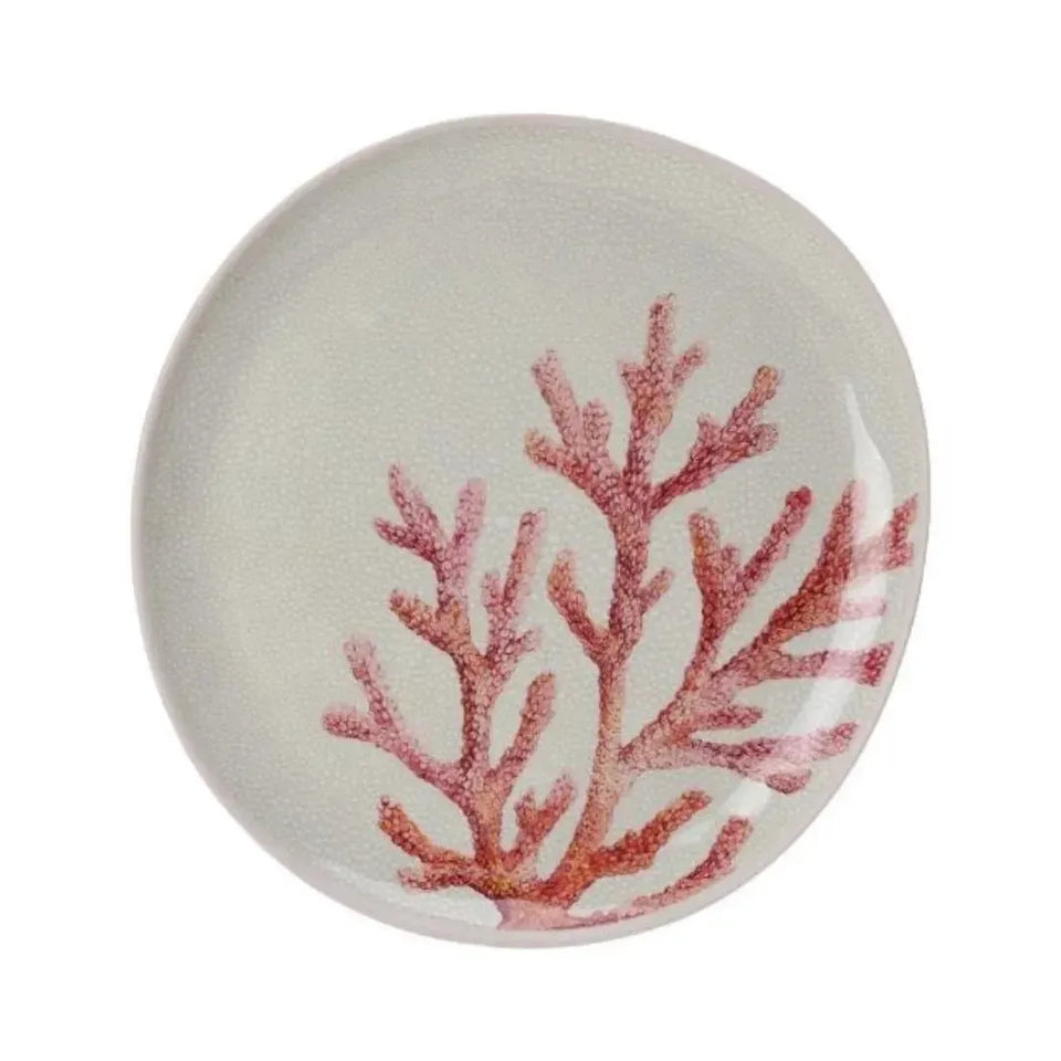Prato Raso Melamina Desenho Coral 27,8cm