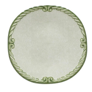 Prato Raso Melamina Desenho Corda Classica Verde 27,5cm