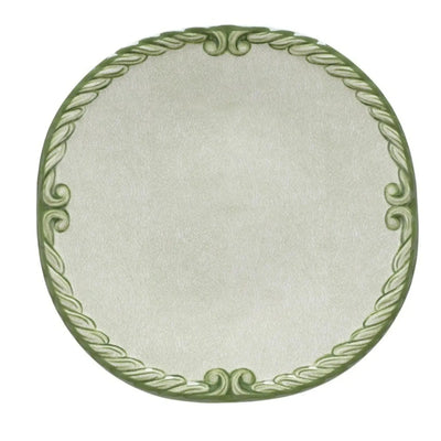 Prato Raso Melamina Desenho Corda Classica Verde 27,5cm
