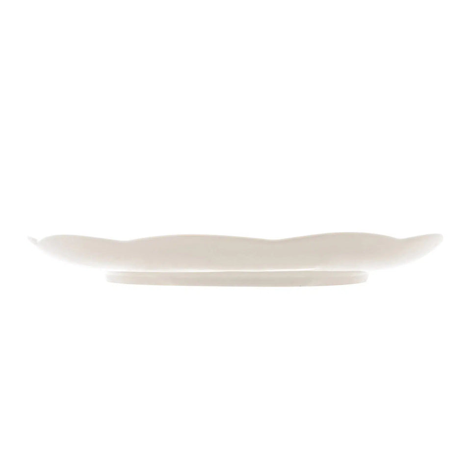Prato Raso Porcelana New Bone Butterfly Flower 27cm