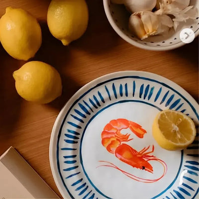 Prato Sobremesa Melamina Oceano Off White 22cm