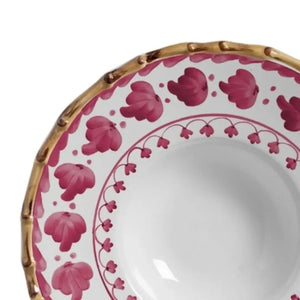 Prato de Risoto com Tampa Cerâmica Colorful Handmade Rosa 27,5cm Maison Blanche