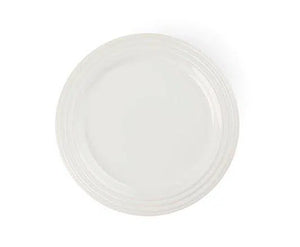 Kit Travessa Retangular Branco 32cm + 4 Pratos Rasos 22cm Branco Le Creuset