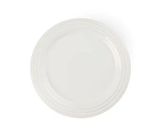 Kit Travessa Retangular Branco 32cm + 4 Pratos Rasos 22cm Branco Le Creuset