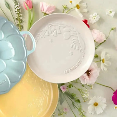 Prato de Sobremesa Cerâmica 22cm Sphere Jardin Meringue Le Creuset