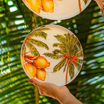 Prato de Sobremesa Melamina Desenho Coco 20cm