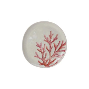 Prato de Sobremesa Melamina Desenho Coral 22,5cm
