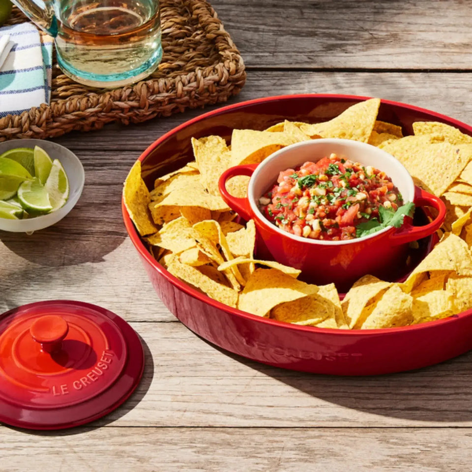 Prato para Aperitivo Cerâmica Signature 34cm Vermelho Le Creuset