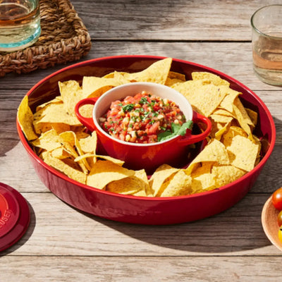 Prato para Aperitivo Cerâmica Signature 34cm Vermelho Le Creuset