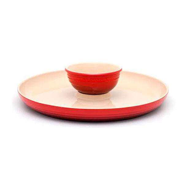 Prato para Aperitivo Cerâmica Vermelho 35cm Le Creuset