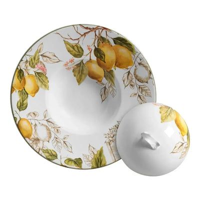 Prato para Risoto com Tampa Cerâmica Toscana 28cm Scalla