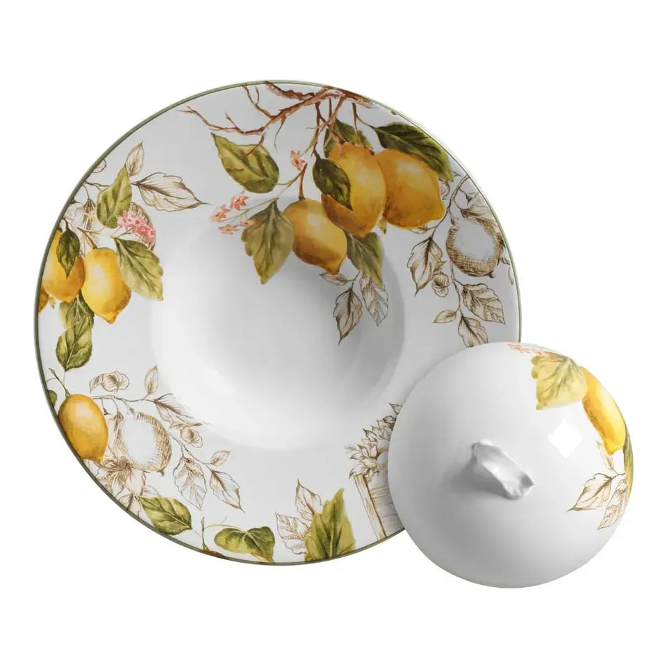 Prato para Risoto com Tampa Cerâmica Toscana 28cm Scalla