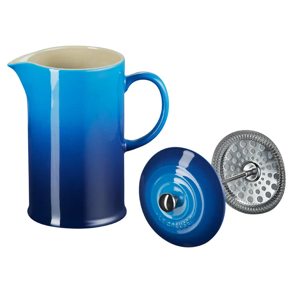 Prensa Francesa para Café Cerâmica 1L Azure Blue Le Creuset