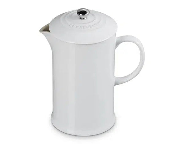 Prensa Francesa para Café Cerâmica 1L Branco Le Creuset