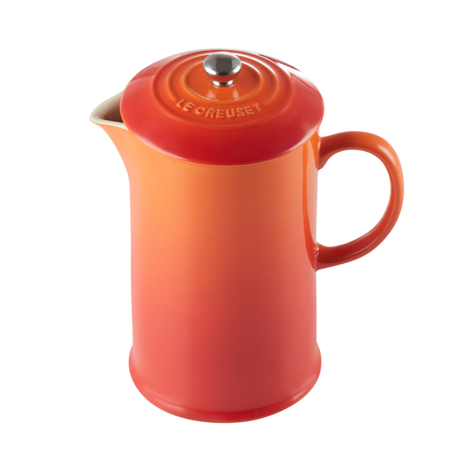 Prensa Francesa para Café Cerâmica 1L Laranja Le Creuset