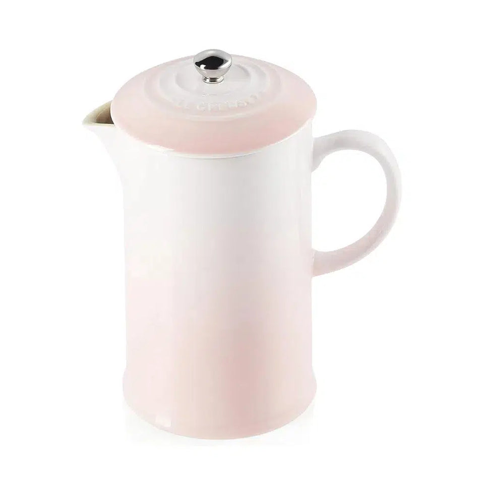 Prensa Francesa para Café Cerâmica 1L Shell Pink Le Creuset