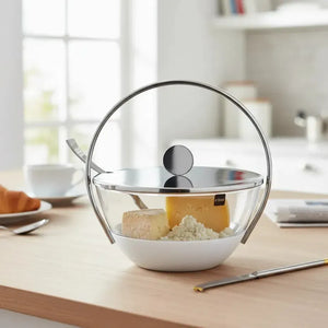 Queijeira Milena Inox com Colher e Tampa Riva