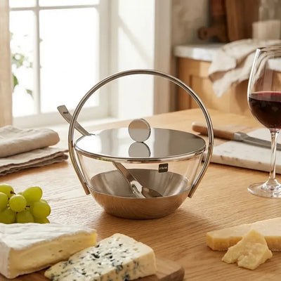 Queijeira Milena Inox com Colher e Tampa Riva