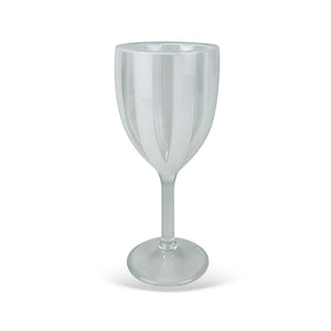 Conjunto 6 Taças Acrílico Branco Linha Náutica 250ml