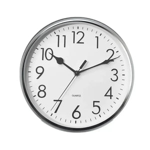 Relógio de Parede Branco / Prateado 26cm linha Refúgio