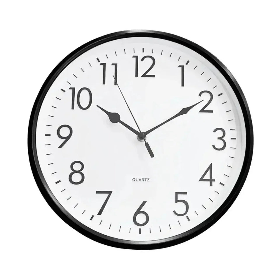 Relógio de Parede Branco / Preto 32cm linha Refúgio