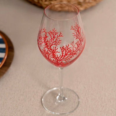 Jogo 6 Taças Sante Bordeaux em Cristal Ecológico 595ml Coral Vermelho