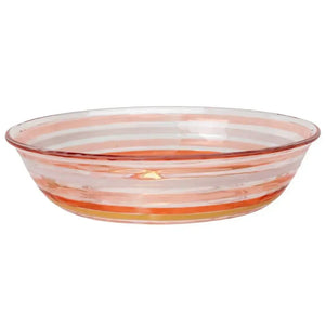 Saladeira Acrílico Detalhe Degradê Rose 27,8x27,8x7,5cm